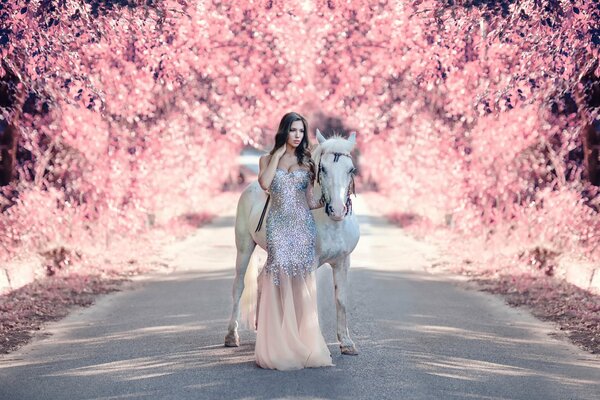 Una verdadera princesa con un caballo
