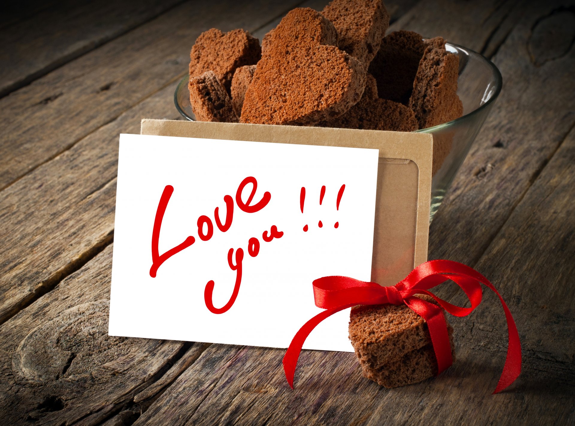 biscotti cuori cuore nastro carta iscrizione ti amo