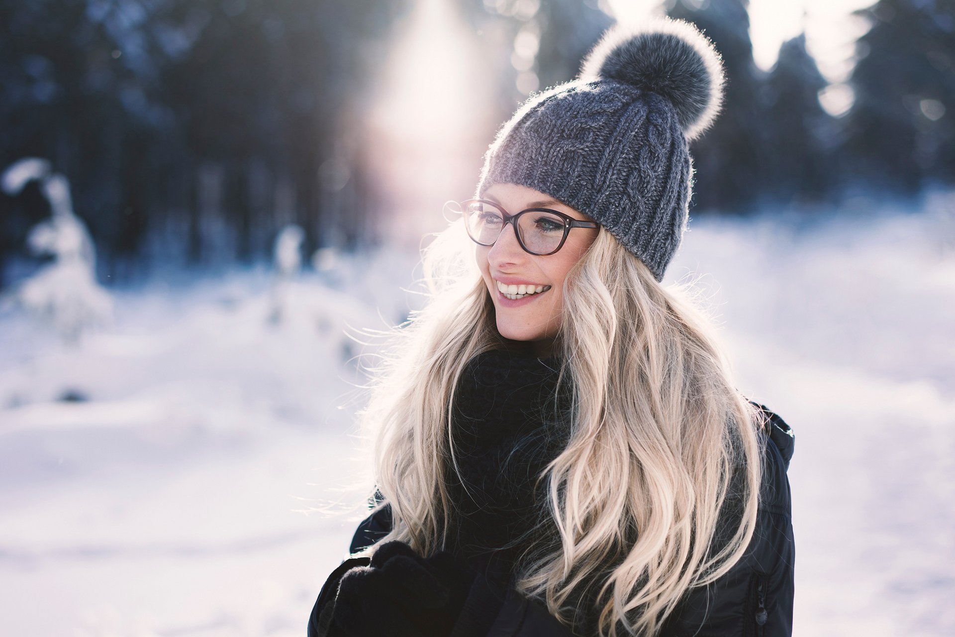 lisa-marie l hiver la joie le rire bonnet