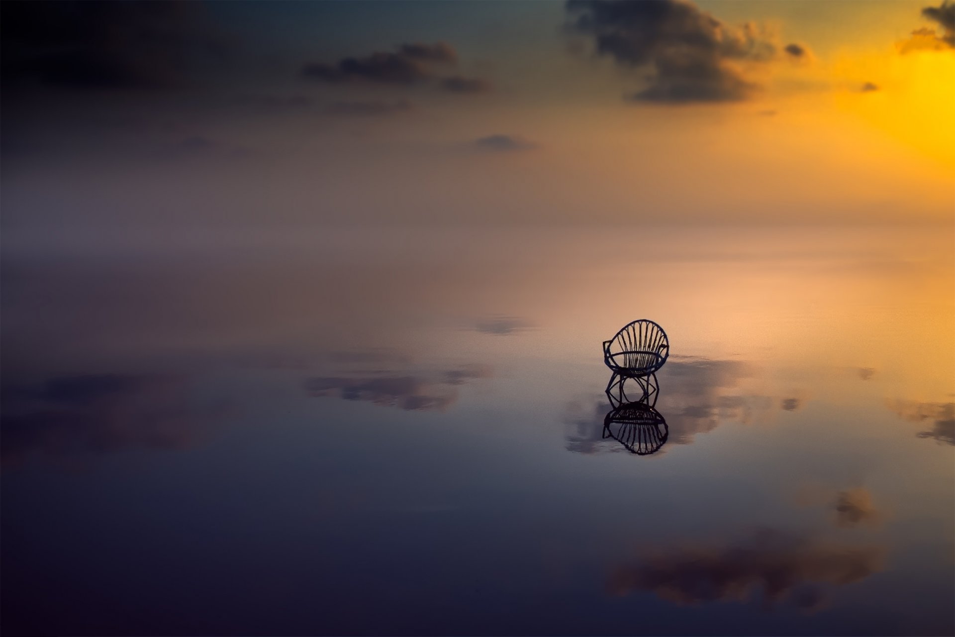 le ciel l eau les nuages la réflexion