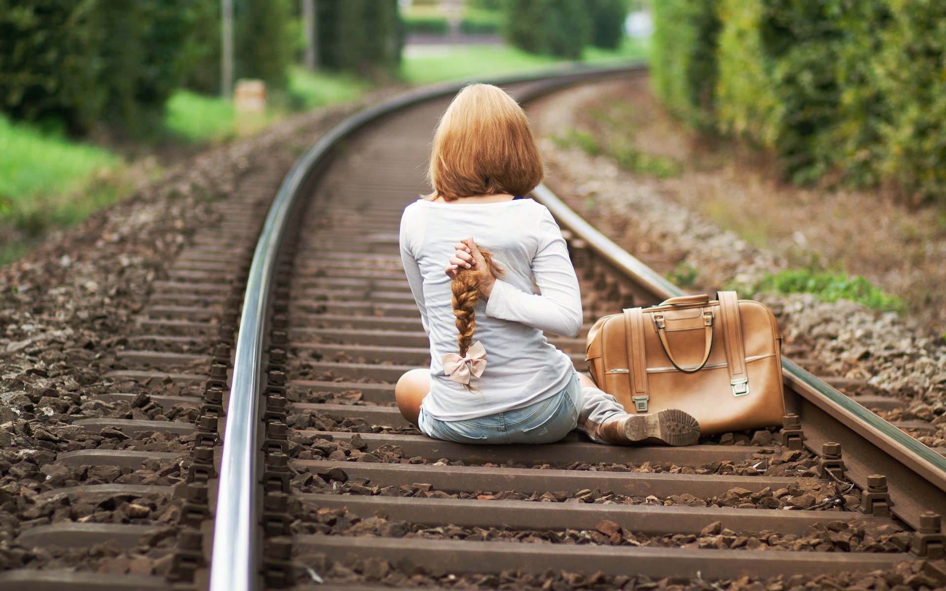 chica ferrocarril cabello estado de ánimo