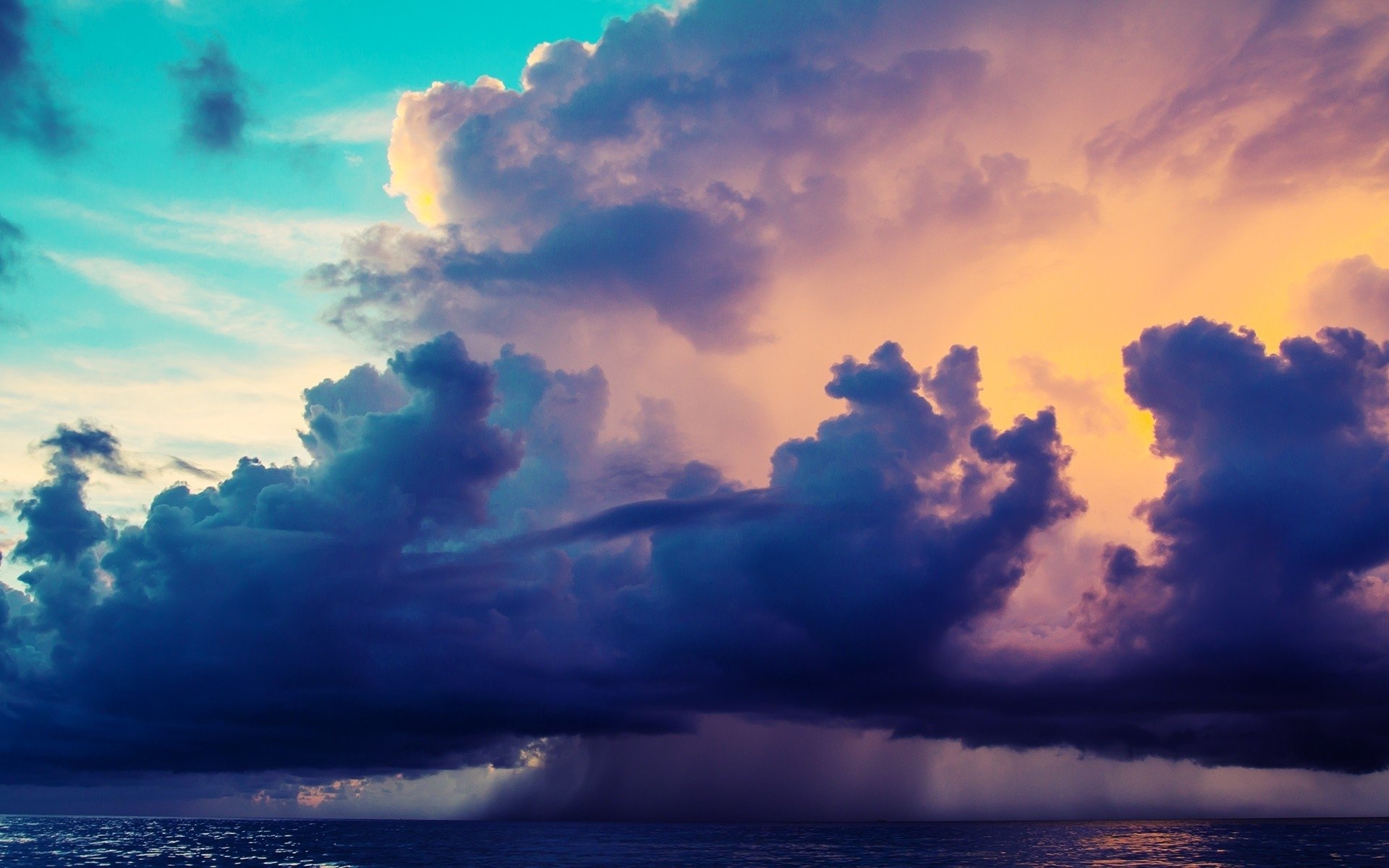 nuages ciel été mer