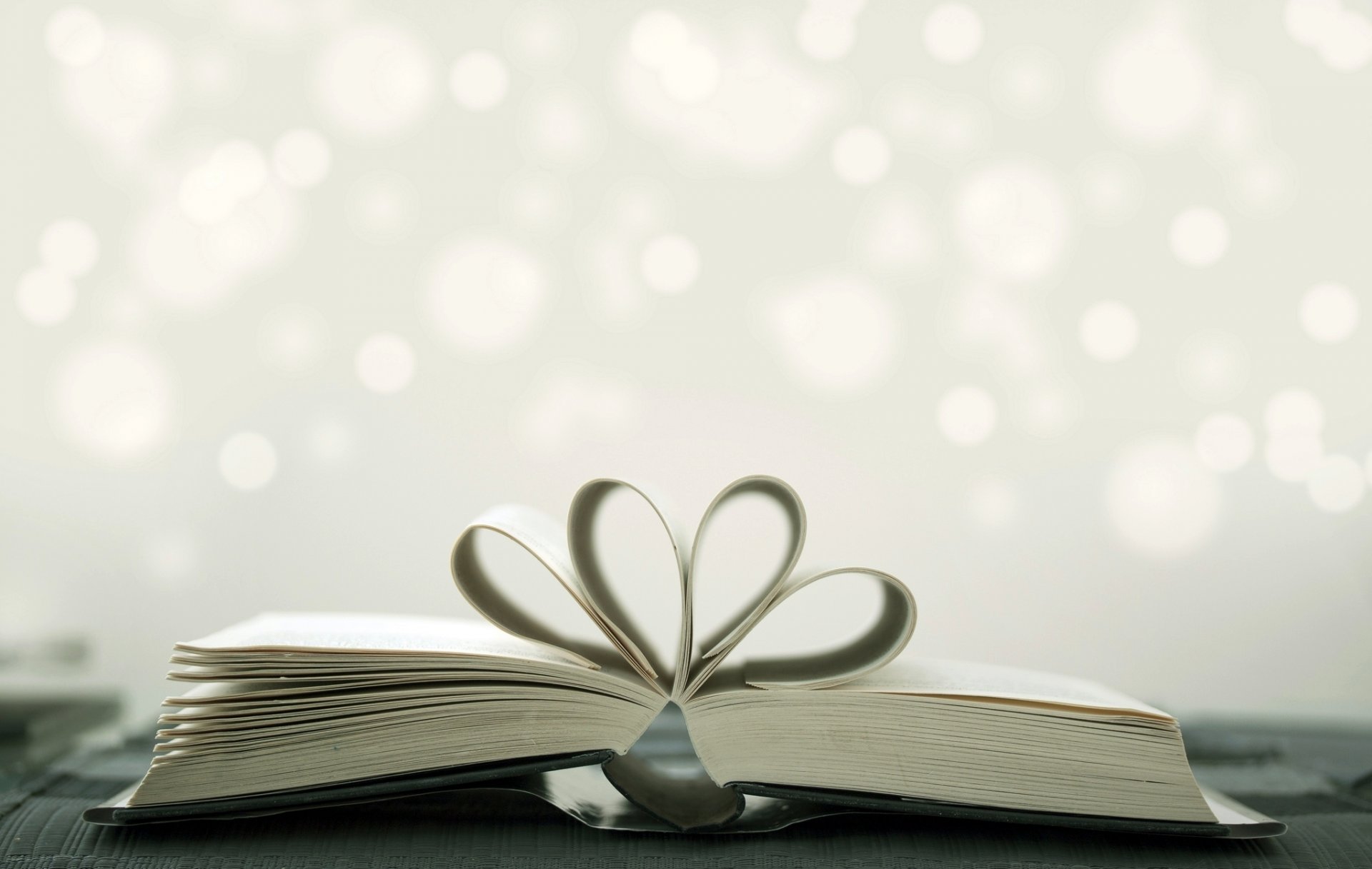 livre pages coeurs coeurs couverture bokeh