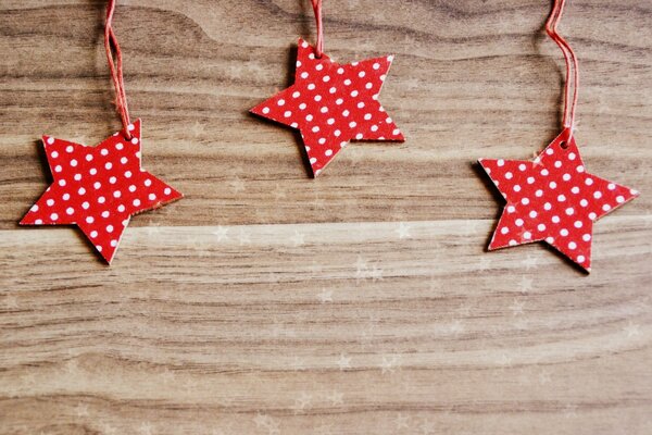 Red Polka Dot Paper Stars for Decoration