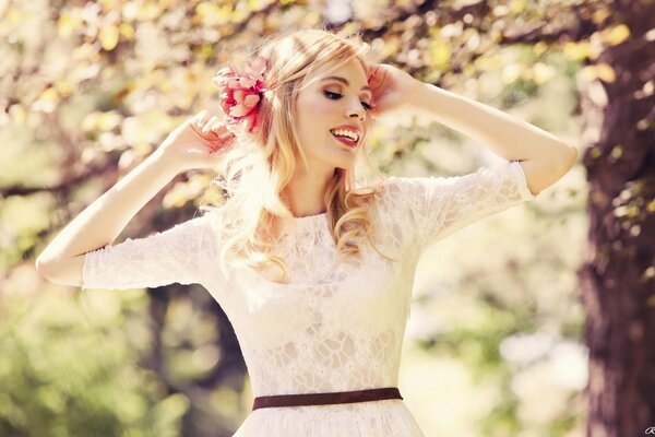 Beautiful girl in the park