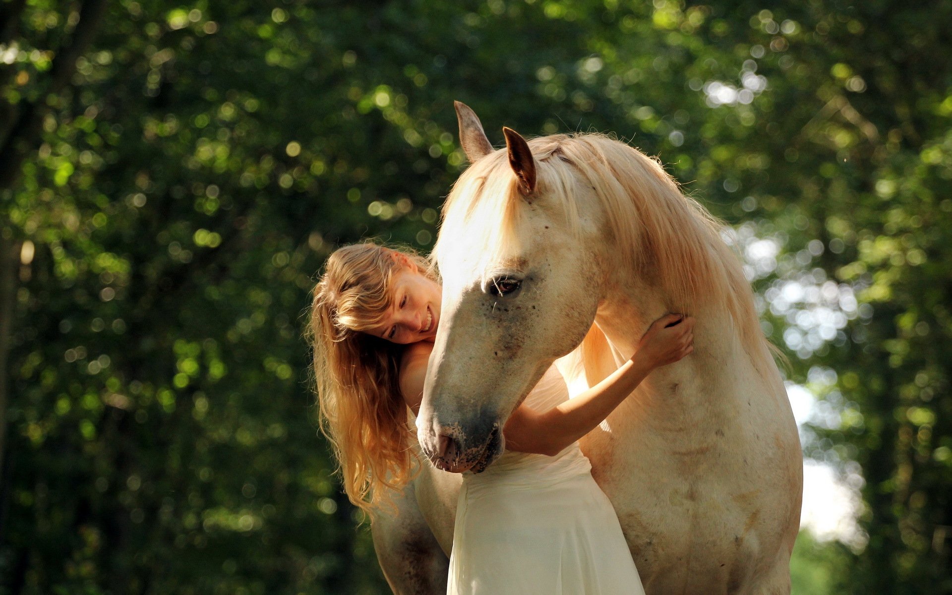 girl horse summer mood