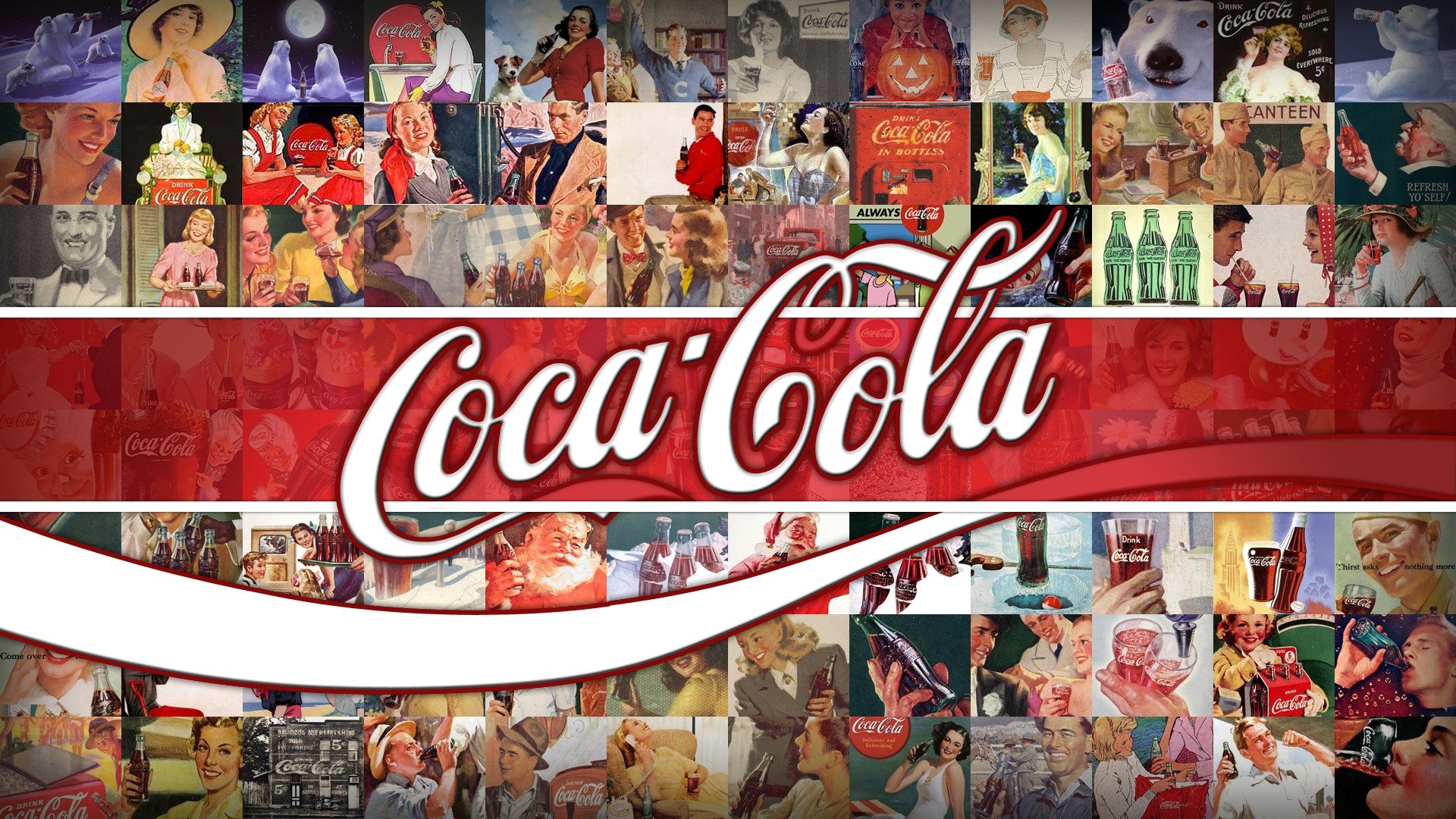 coca-cola logotipo bebida marca publicidad clásico fondo