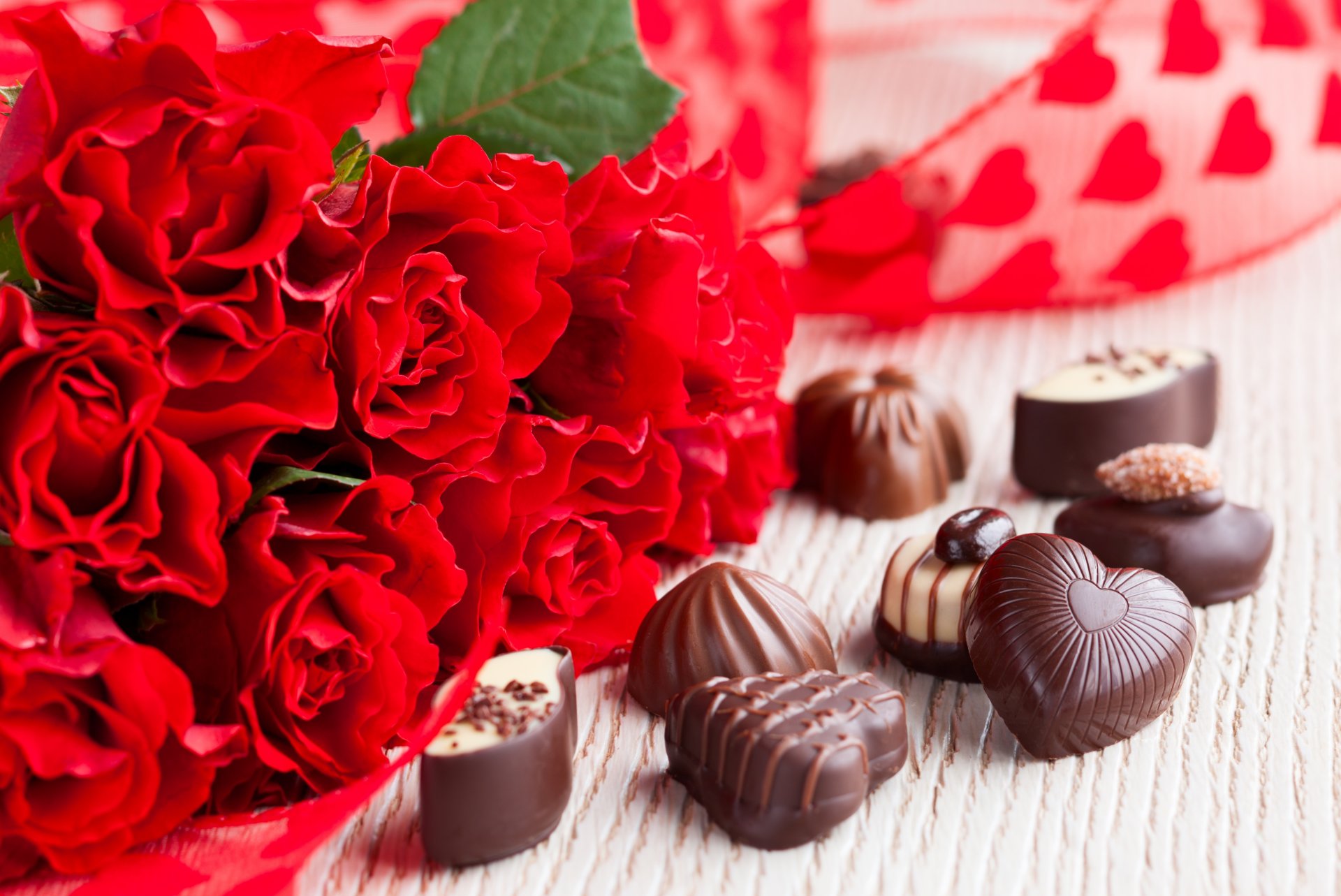 caramelle cioccolato dessert rose rosso fiori bouquet