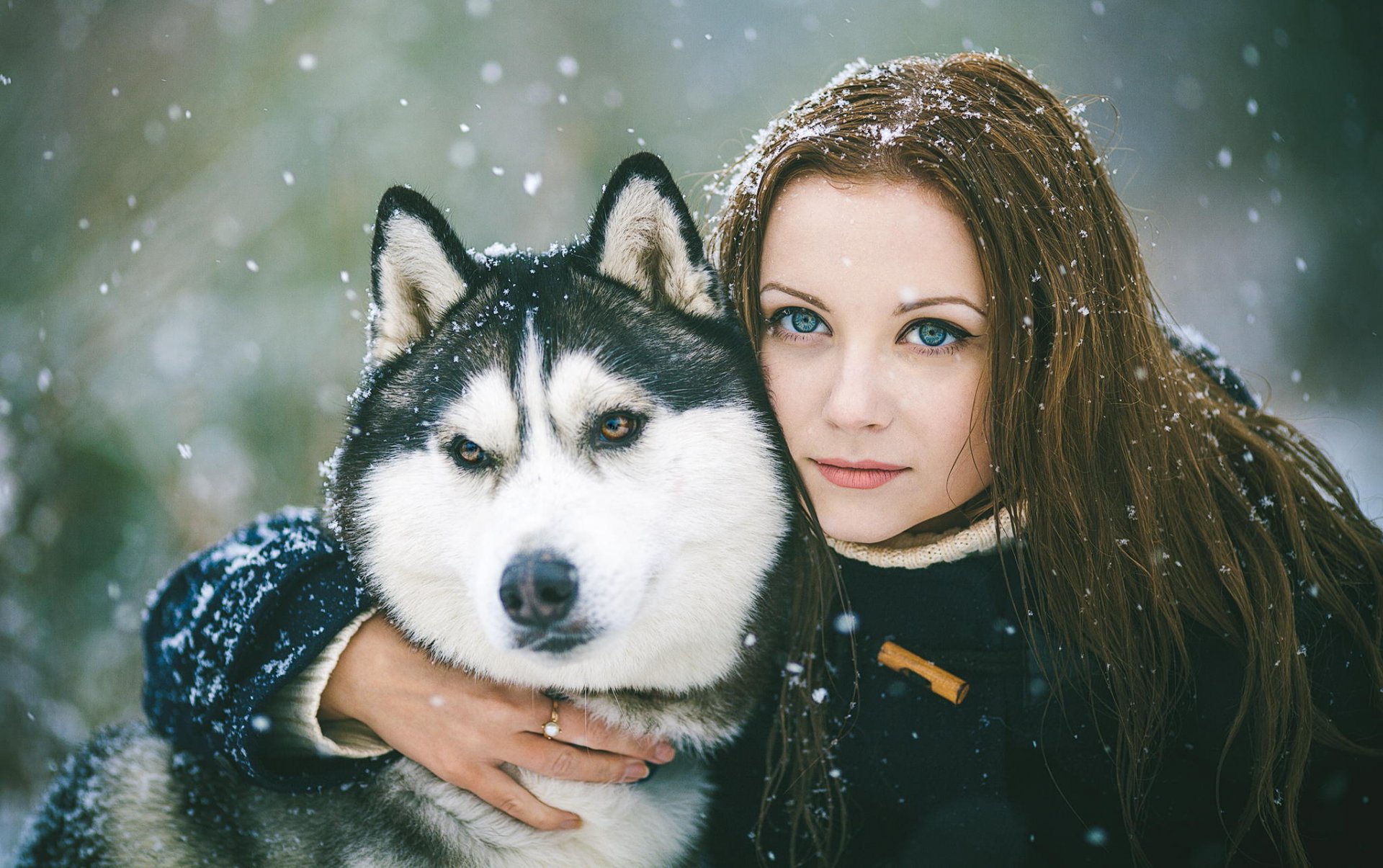 amici ragazza cane