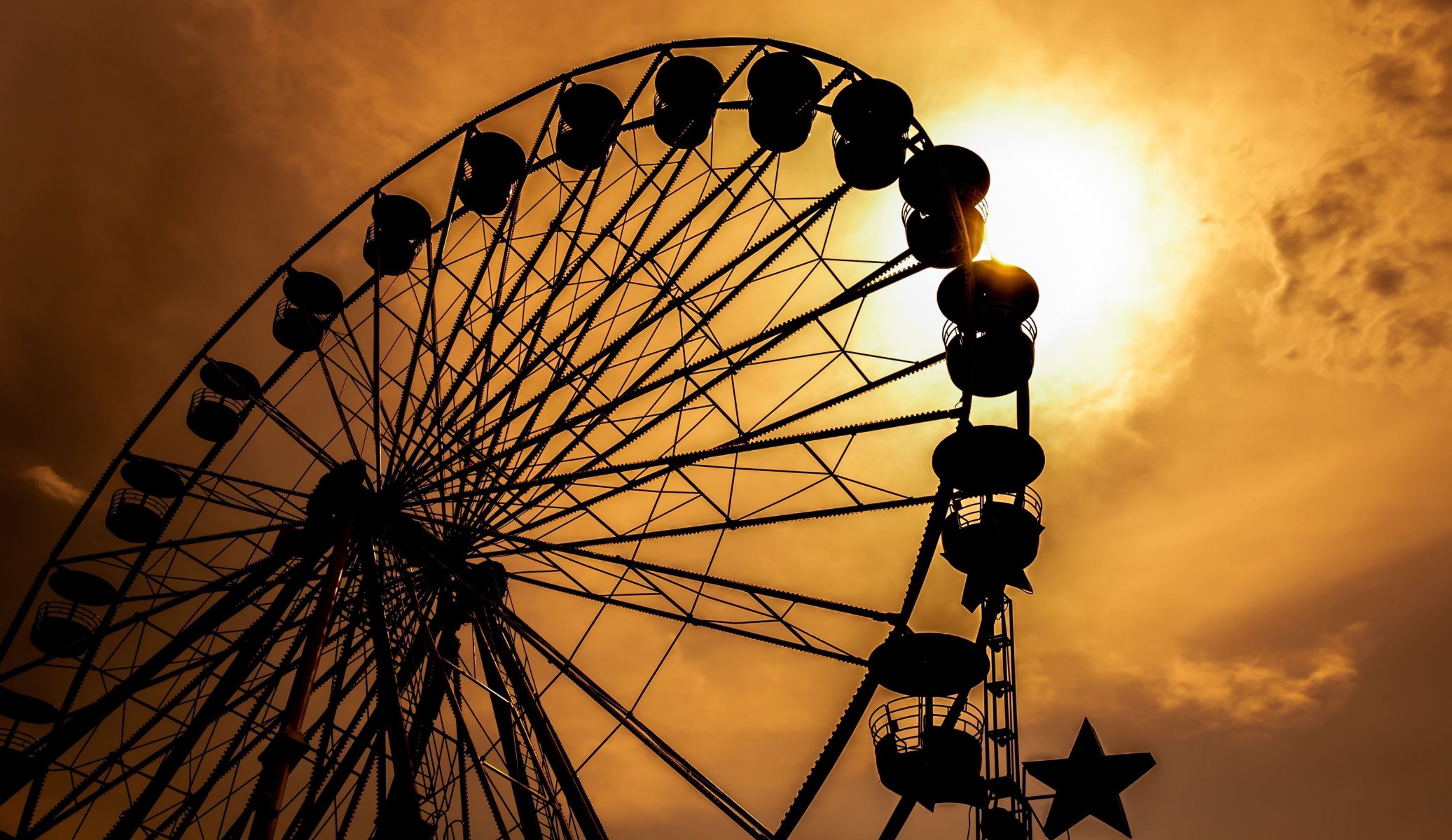 mood attractions ferris wheel nostalgia sunset sun sky silhouette black ride memories time beautiful pictures wallpaper widescreen full screen hd wallpapers background wallp