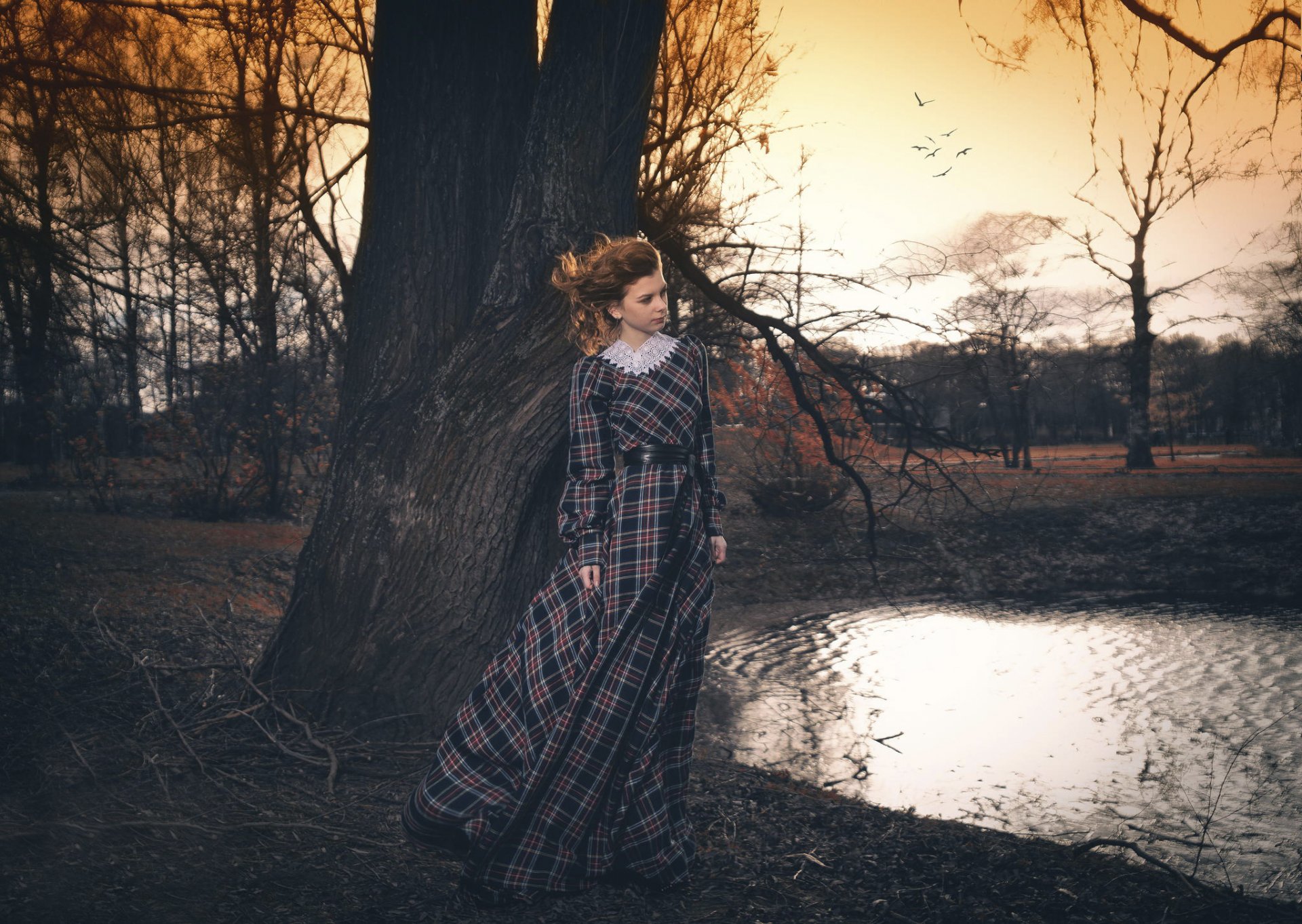 park autumn girl dress svetlana koroleva