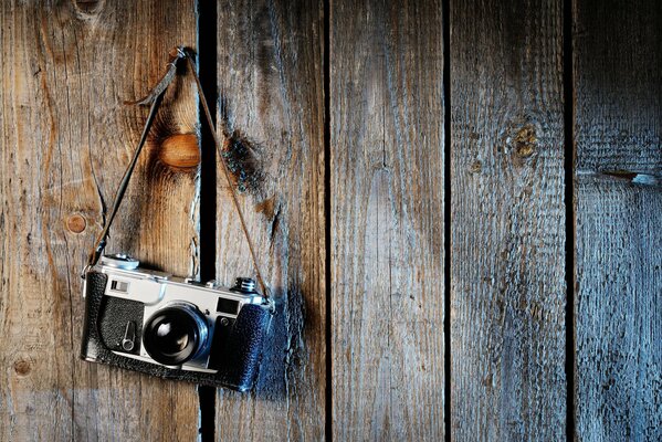 Hanging camera on a nail