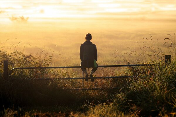 Sitting on the fence thinking