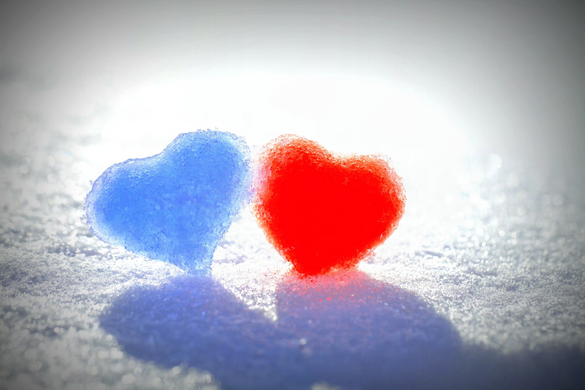 mood heart heart red blue love snow winter background wallpaper widescreen fullscreen widescreen red winter widescreen