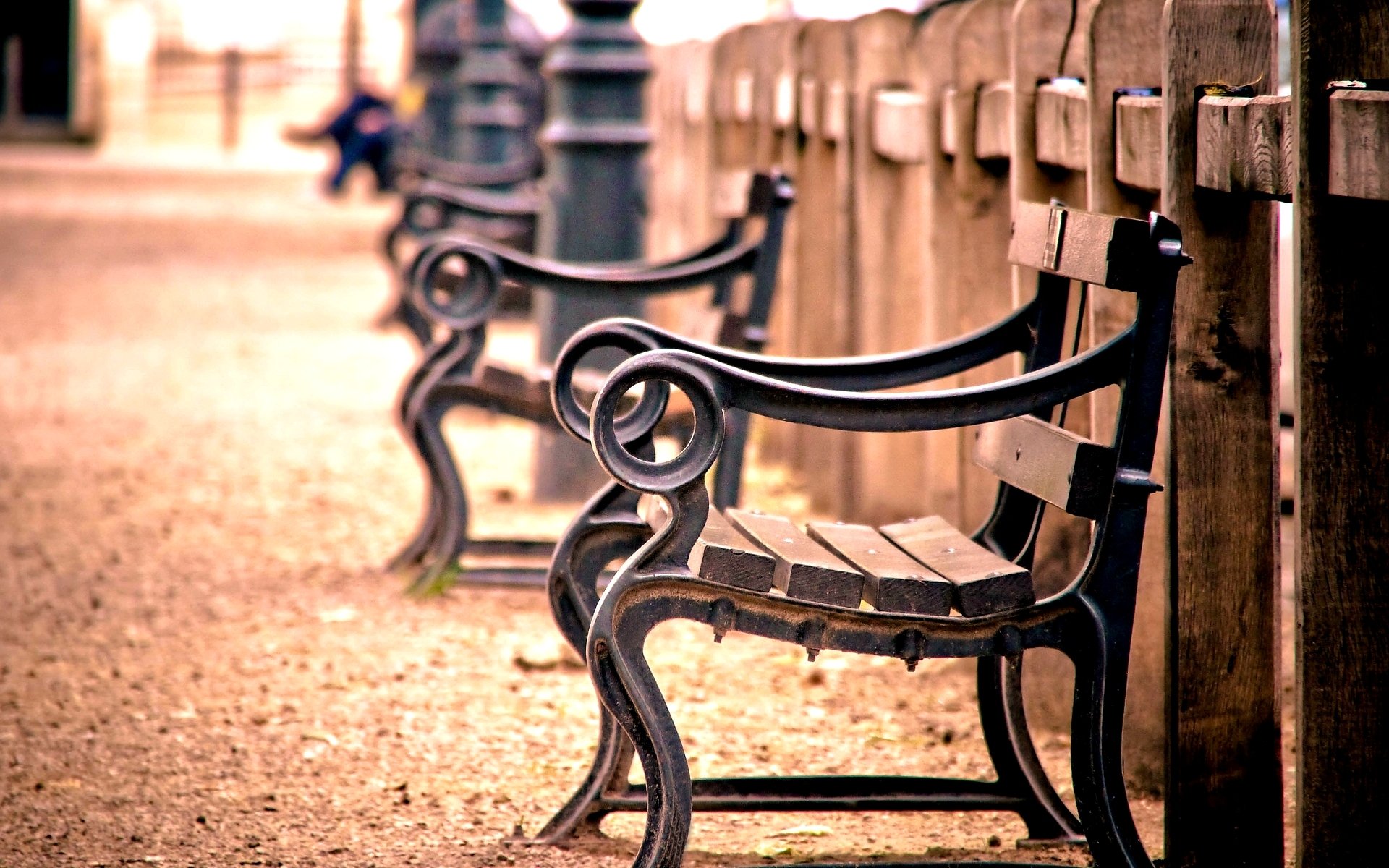 mood macro bench bench bench fence fence fence wooden blur background wallpaper widescreen fullscreen widescreen widescreen