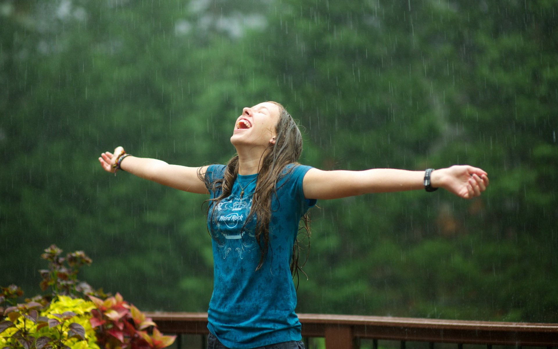 chica lluvia estado de ánimo