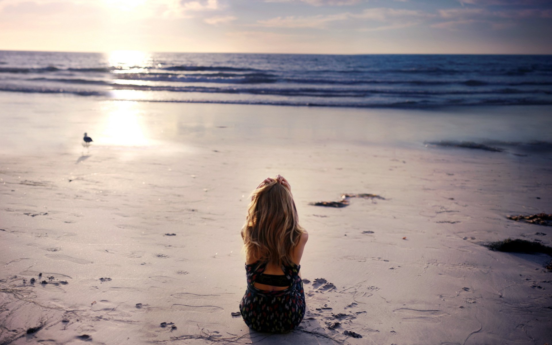 ragazza mare spiaggia umore