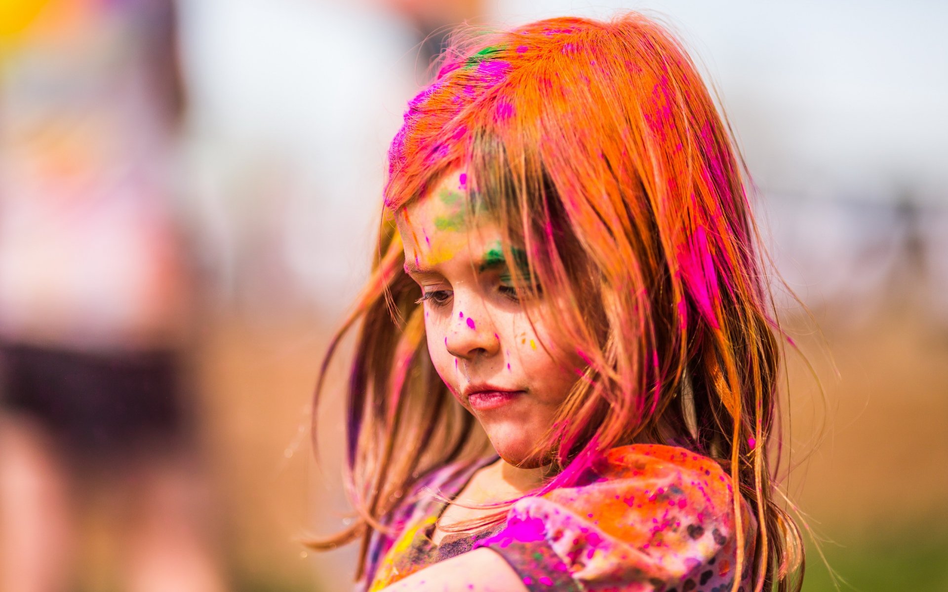 festival dei colori salem utah usa ragazza colori