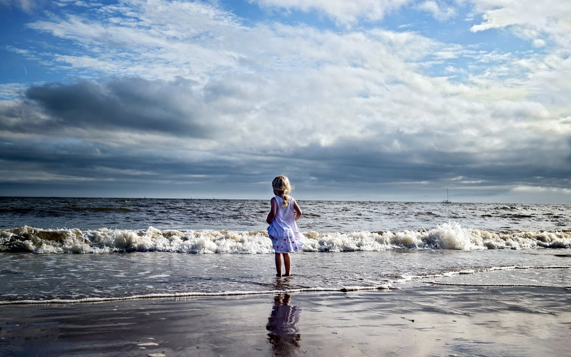 ragazza mare paesaggio umore