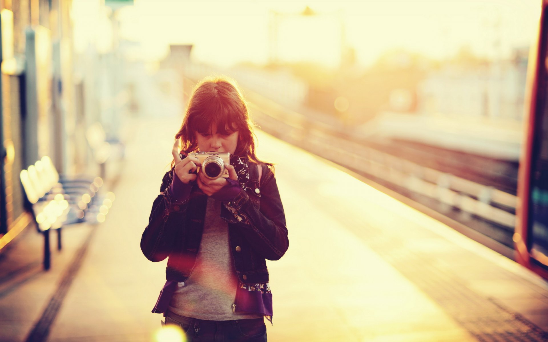 chica fotoaparato estado de ánimo