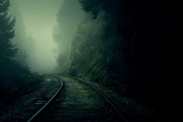 Ferrovia nella nebbia