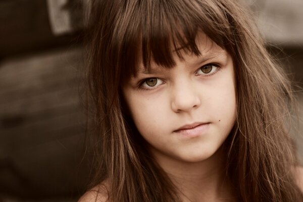 Retrato de una niña para el estado de ánimo