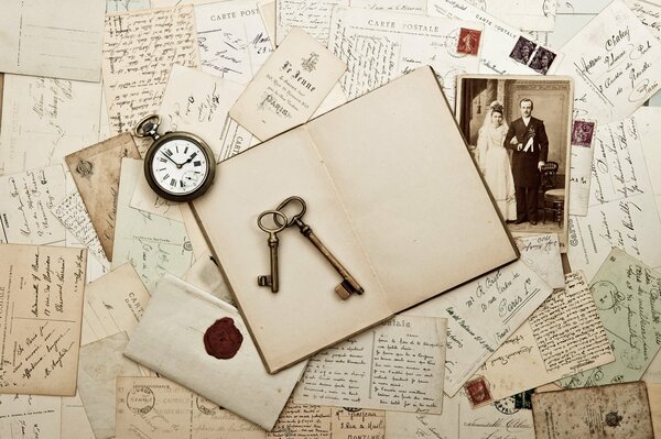 Vintage watches, photos, letters