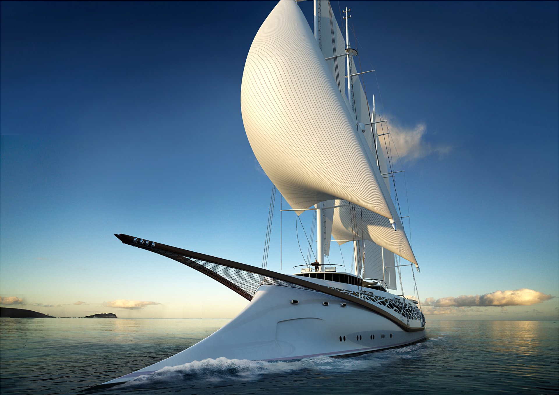 ocean yacht sail travel sports phoenicia sailing yacht concept