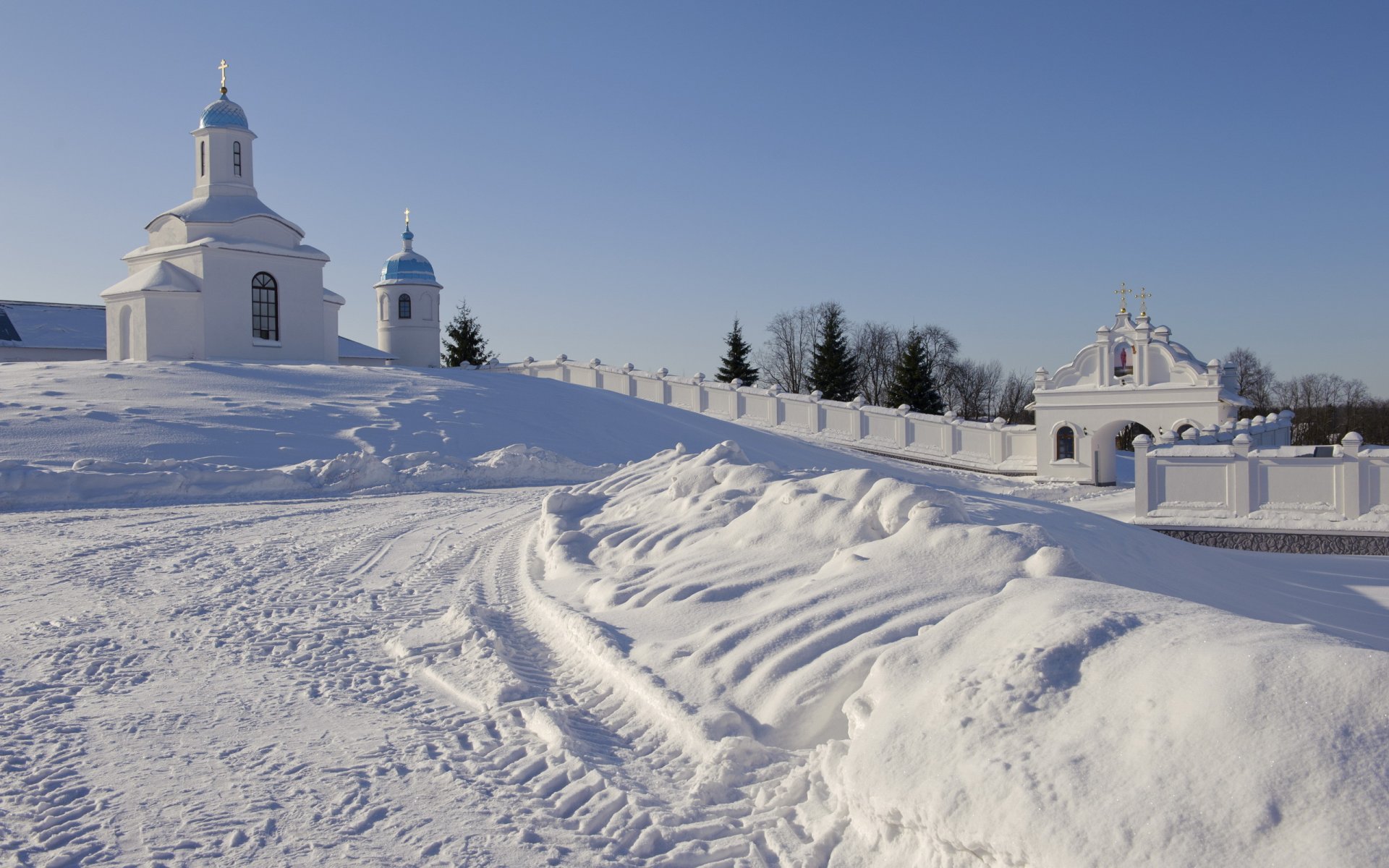 kloster winter stimmung