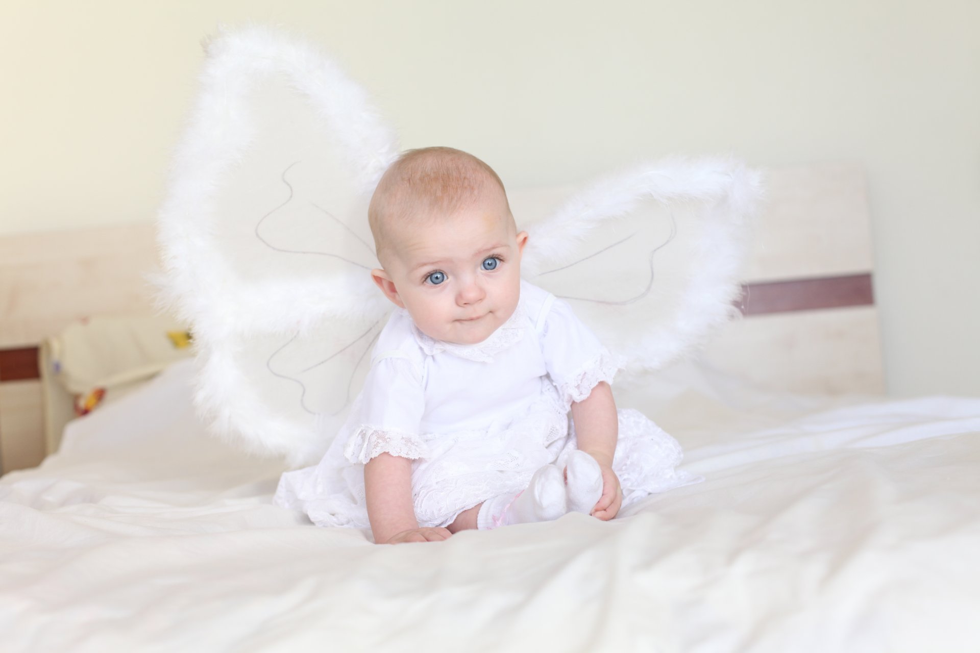 baby girl angel angel bed butterfly wallpaper