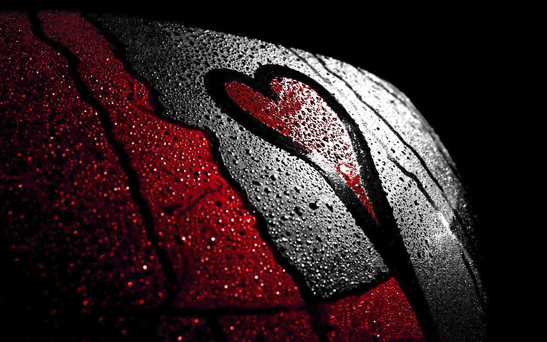 textura rojo negro corazón gotas