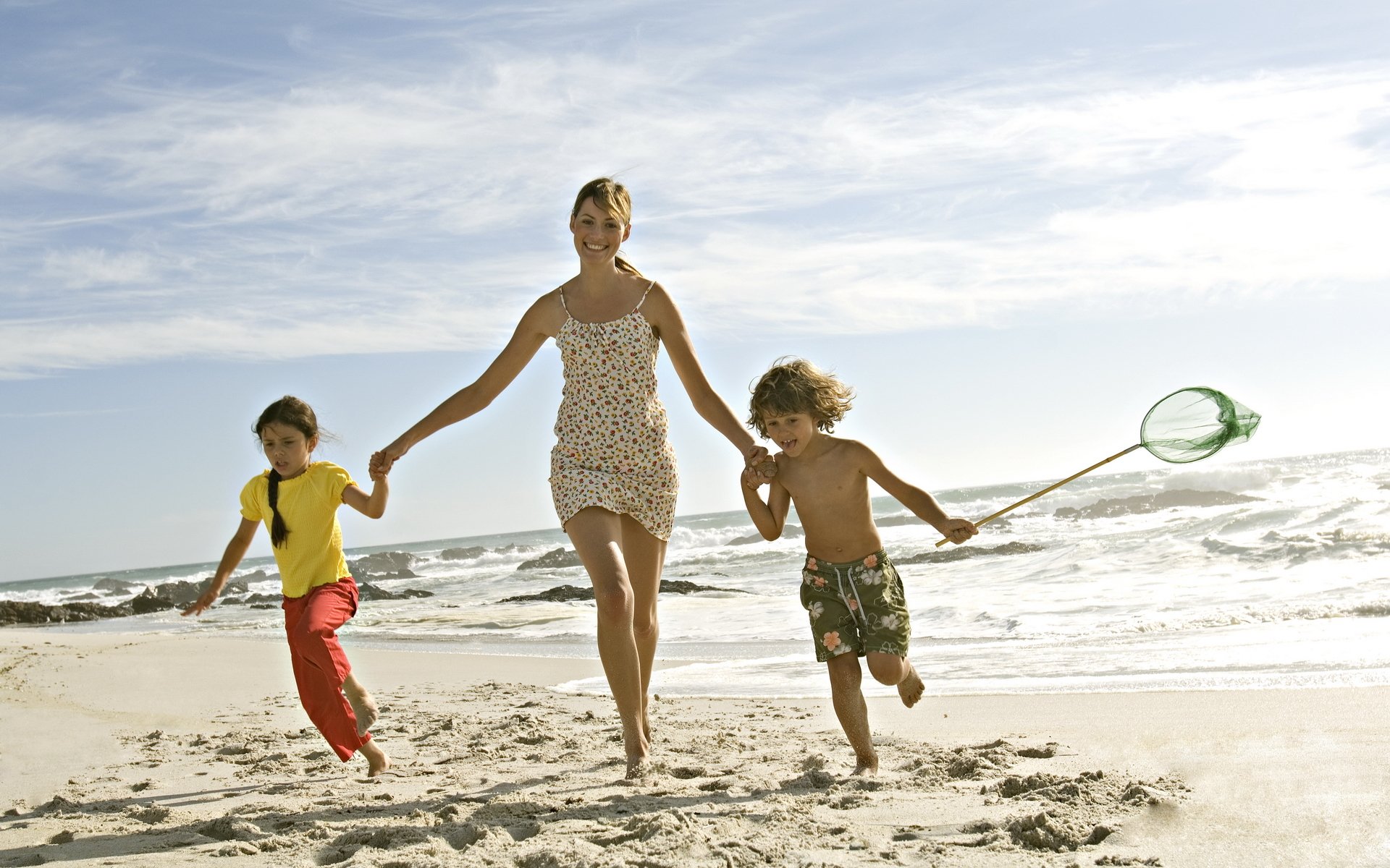 estados de ánimo familia niña niños bebé playa arena mar