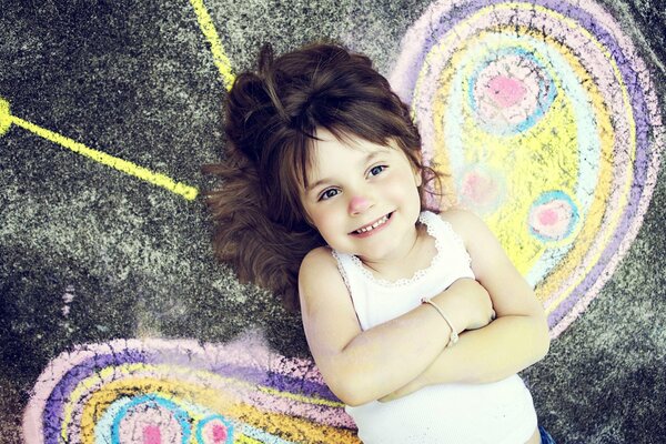 Winged childhood. Butterfly Girl