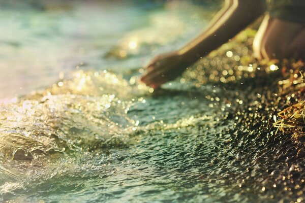 A girl on the seashore