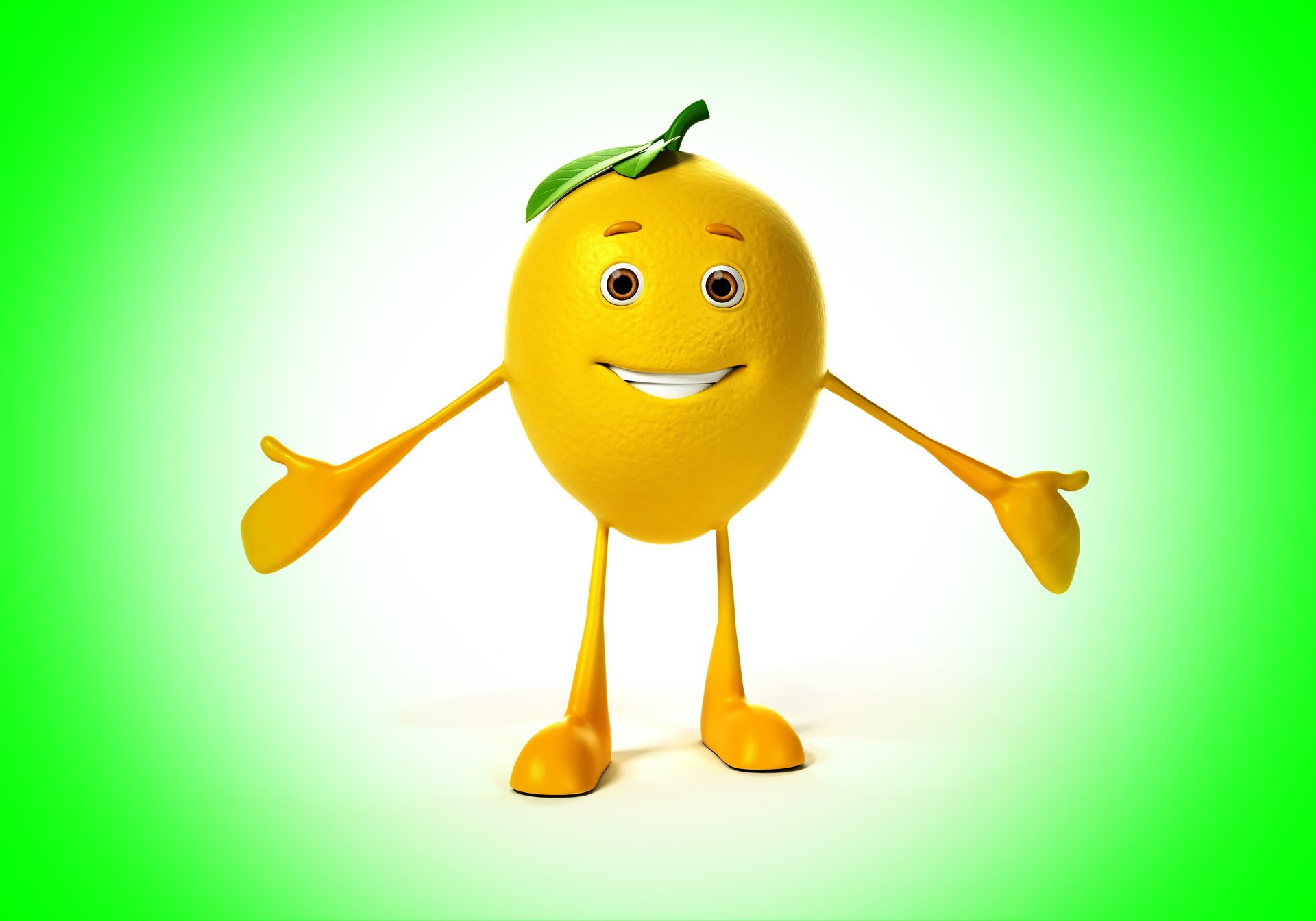 fond citron sourire 3d