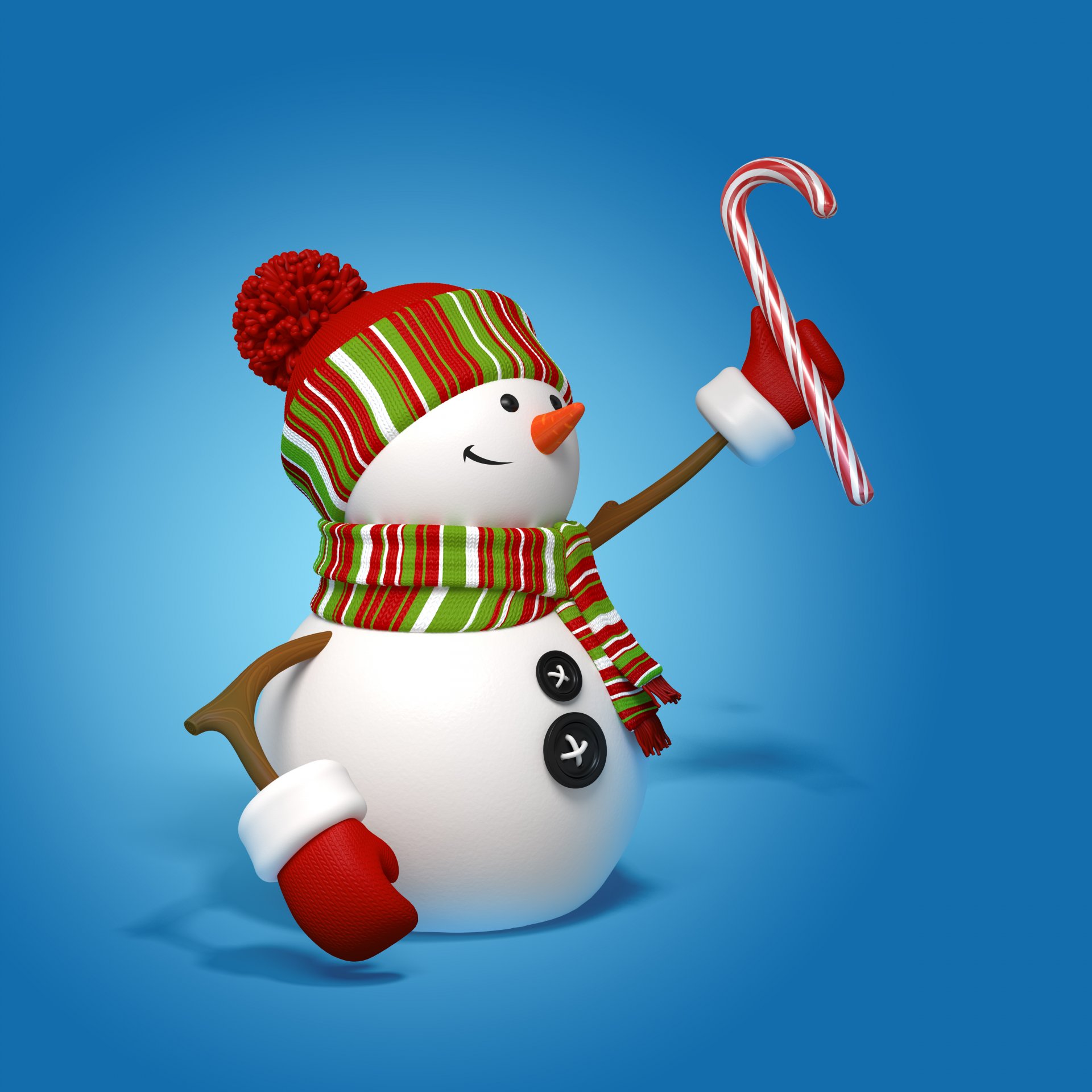 bonhomme de neige 3d noël nouvel an