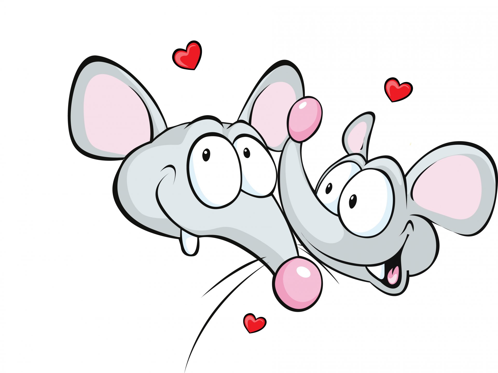 white background love mouse heart 3d the lovers of the mouse heart