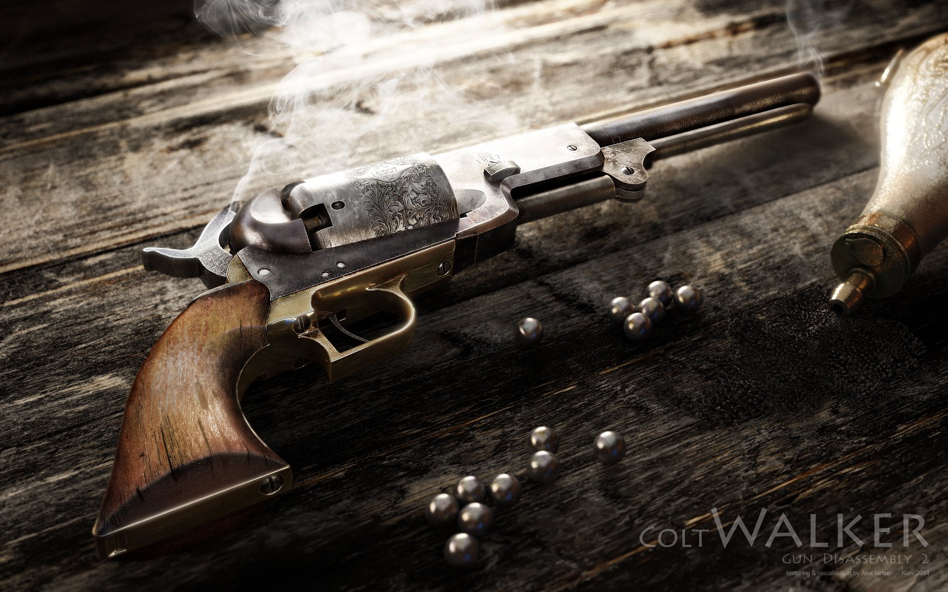 colt walker colt walker alexandre iartsev un revolver une arme un rendu