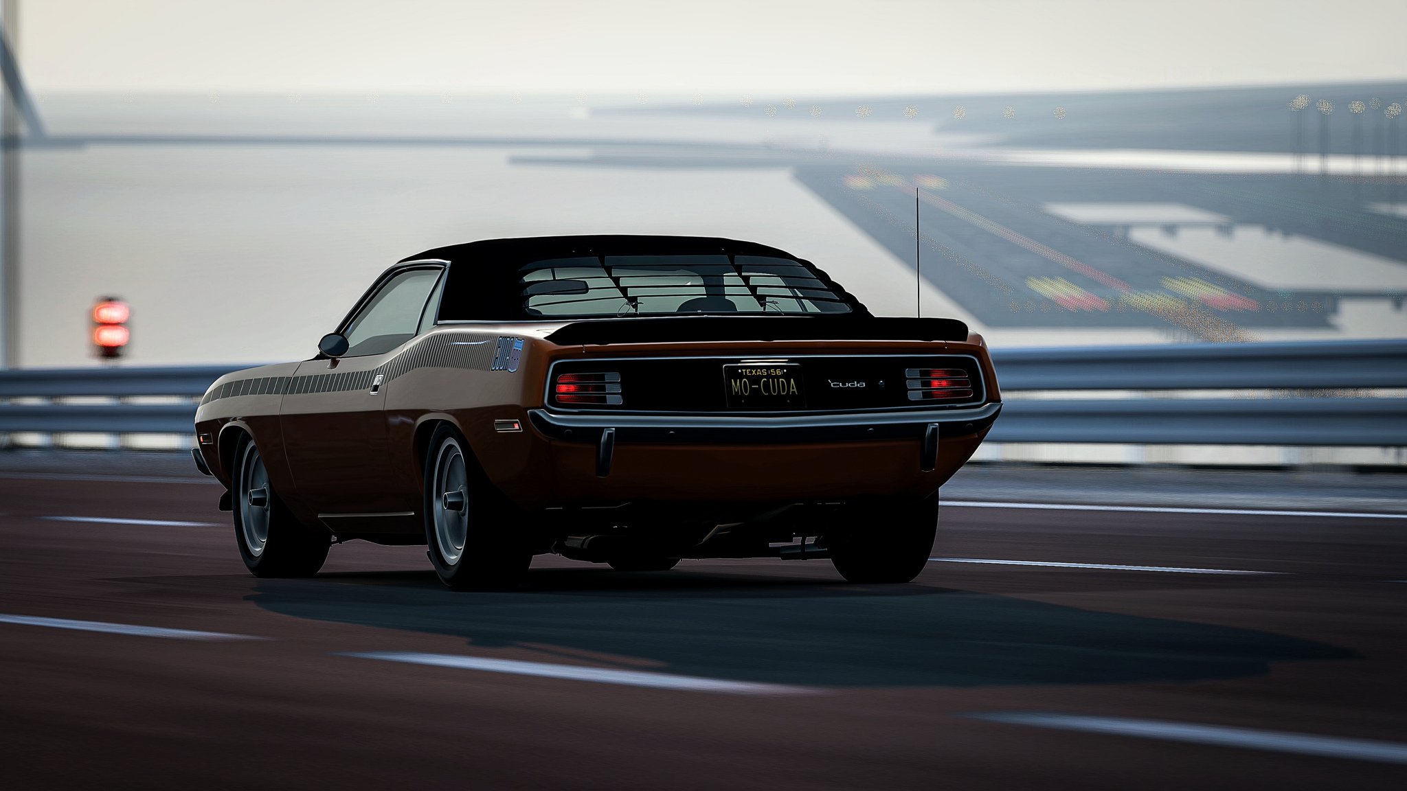 muscle car carrera renderizado fondo