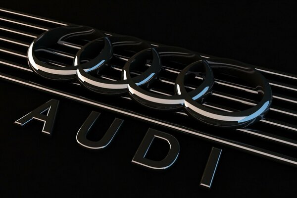 Logo audi su sfondo nero