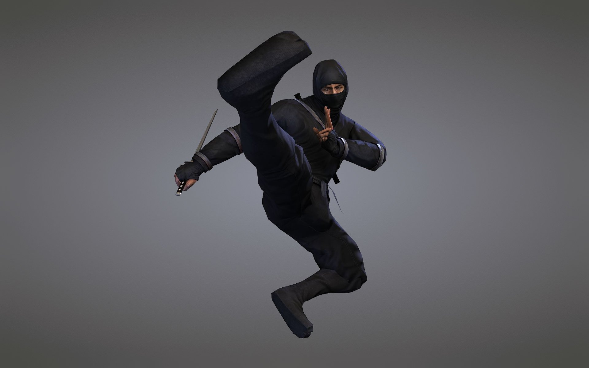 ninja costume nero arma lama spada