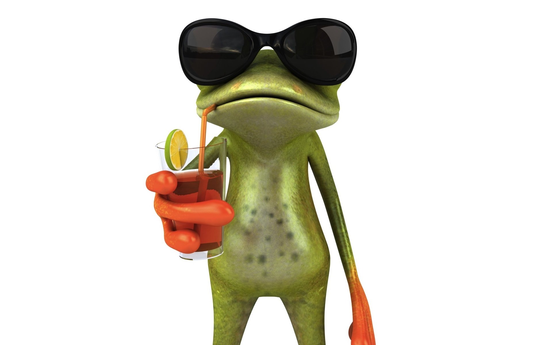 free frog 3d frog graphics sunglasses juice cocktail