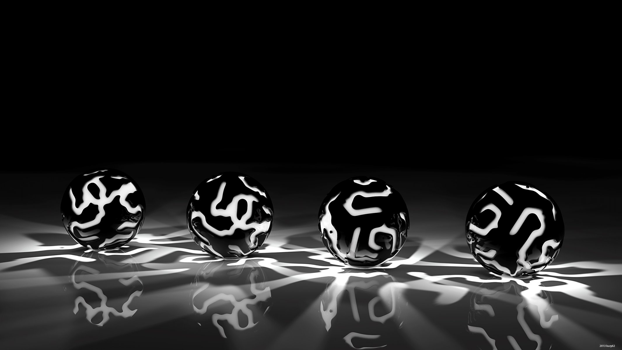 balls patterns black-white light surface grey