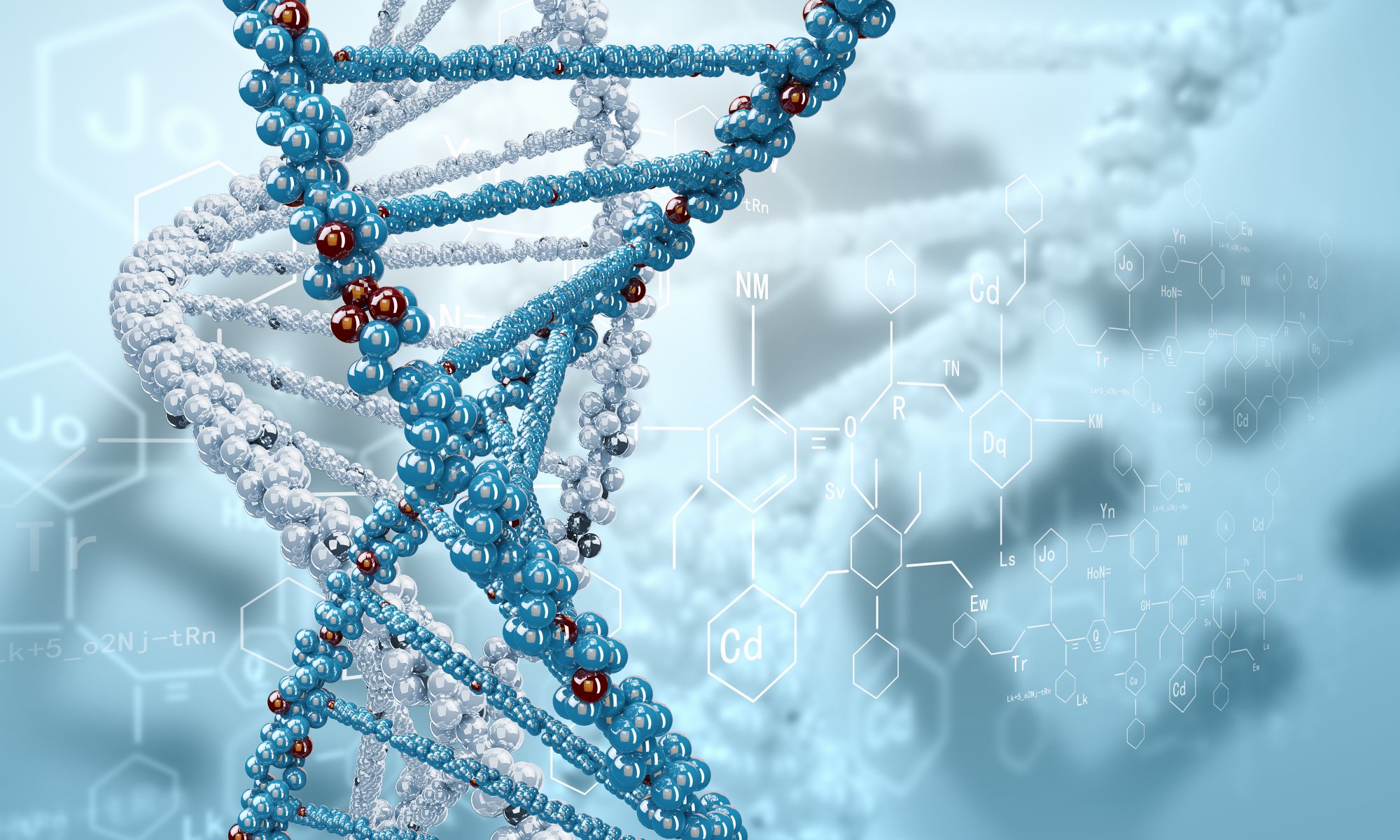 rendering dna formula spiral