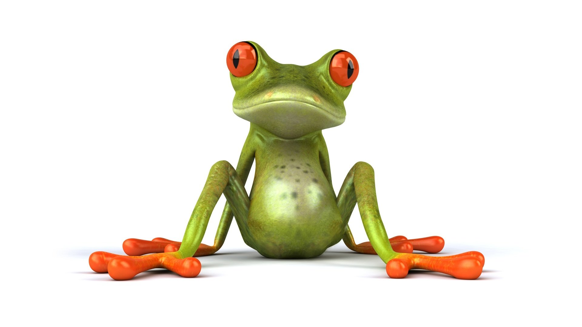 freier frosch 3d frosch grafik pose sitzen