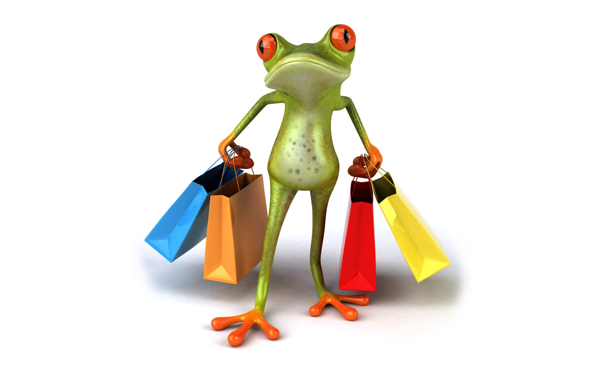 free frog 3d rana grafica borse shopping pacchetti