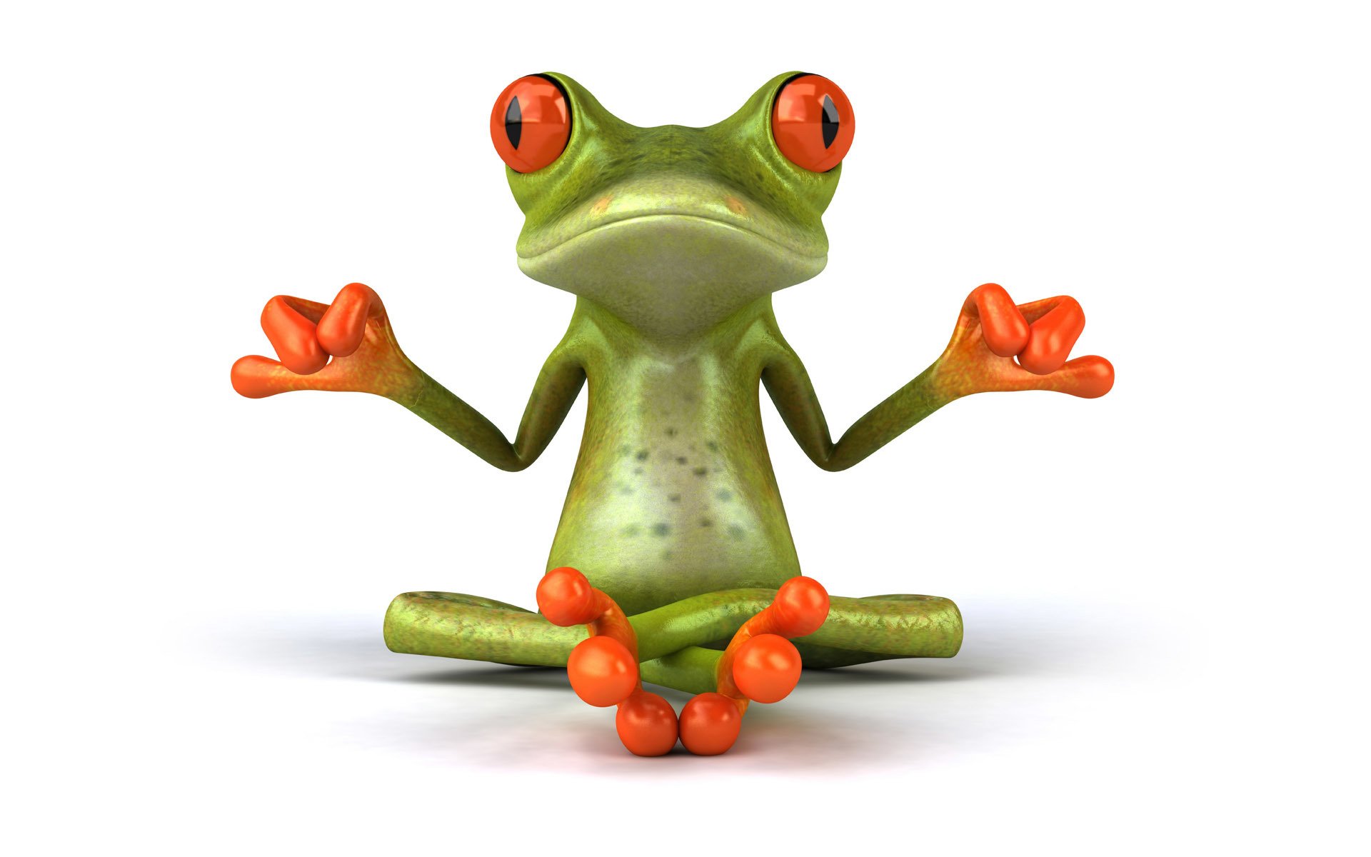 freier frosch 3d frosch grafik pose lotus