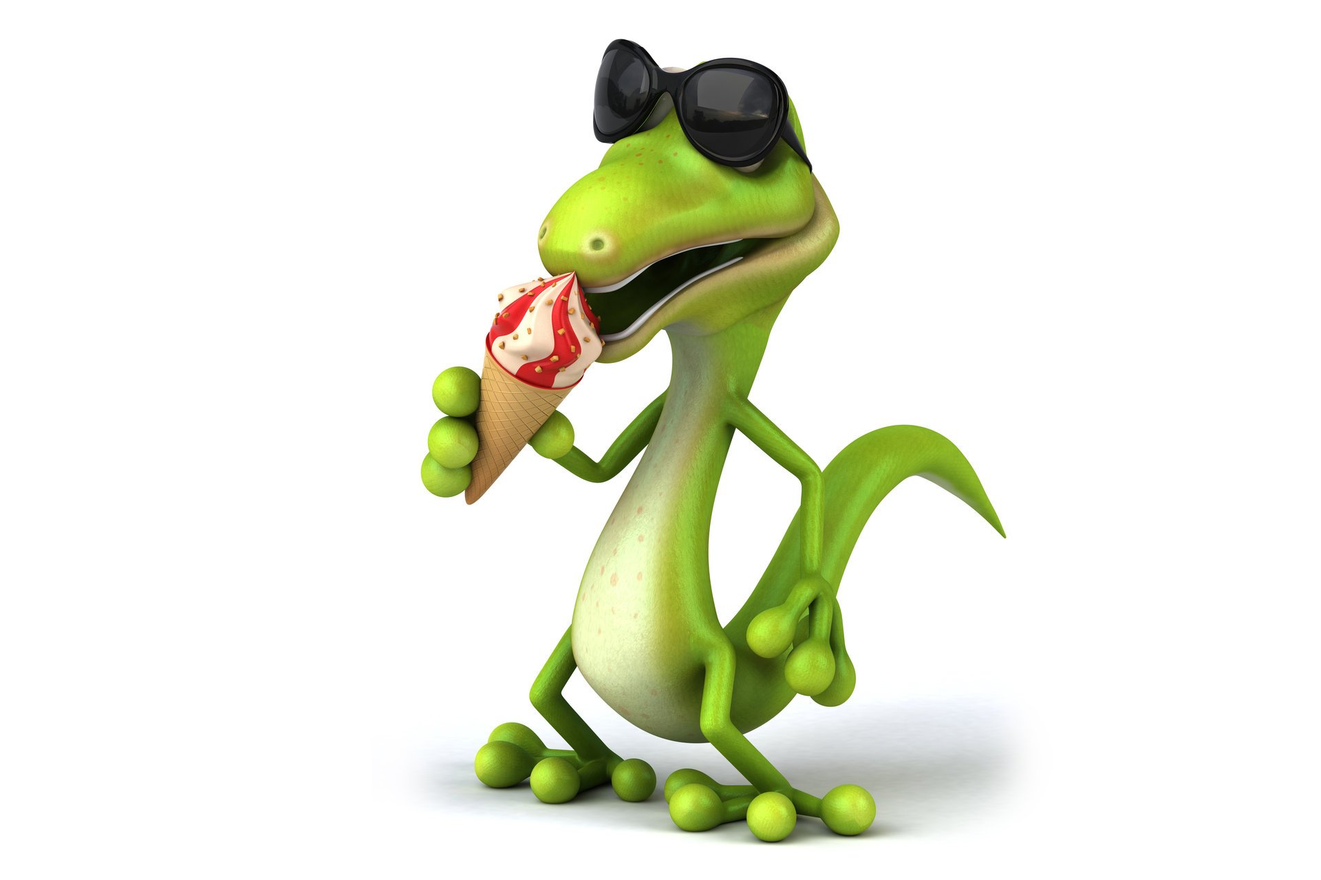 3d symbol ice cream reptile