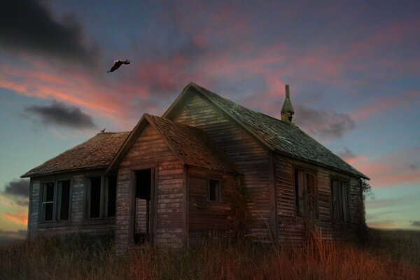 Une maison abandonnée dont il n en reste que des ruines