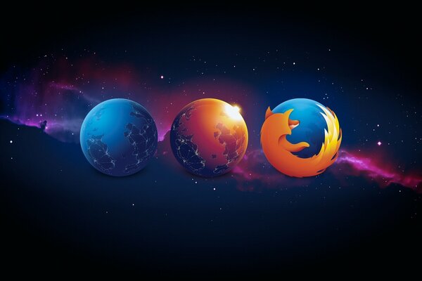 Zwei Planeten und der dritte Planet von Mozilla Firefox